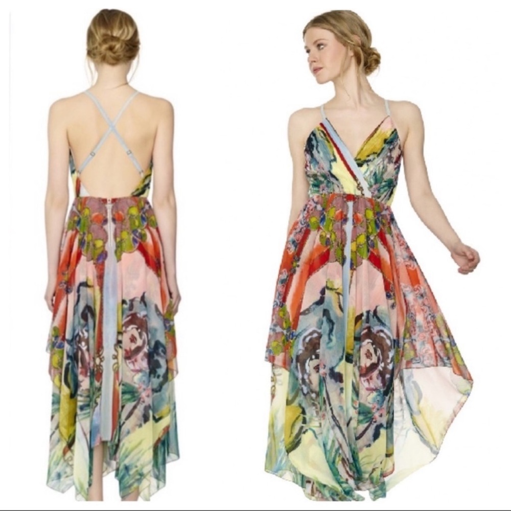 ALICE + OLIVIA Orly Handkerchief Dress - Picture 4 of 8
